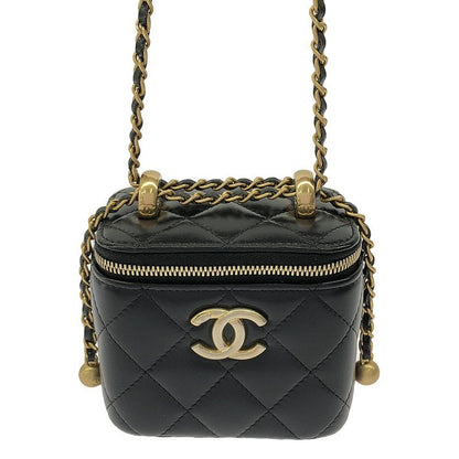 Chanel | Ap2292 Coco Marc Matelasse Lambskin Vanity Chain Pouch Shoulder Bag