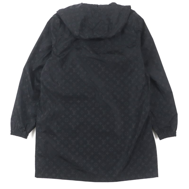  Louis Vuitton 22AW Hnk48w Mid-length Monogram Windbreaker Hoodie Black 50
