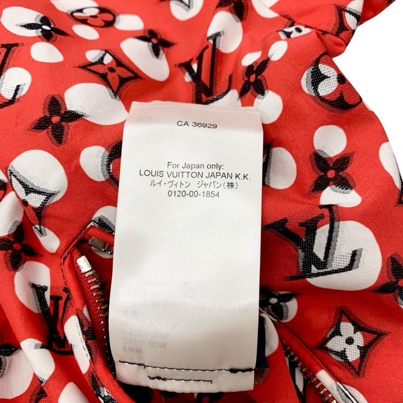 Louis Vuitton Outerwear Cotton Red Black Yayoi Kusama Monogram 23 SS