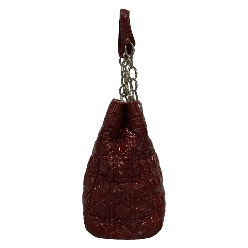 Dior/christian Dior Tote Bag Canage Stitch Red Leather