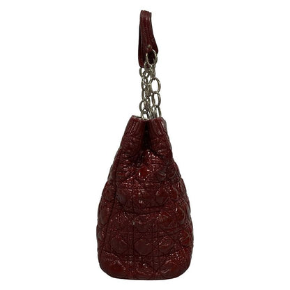 Dior/christian Dior Tote Bag Canage Stitch Red Leather
