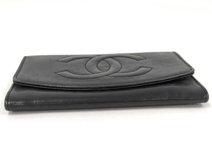 Chanel Bifold Wallet Coco Lambskin Black