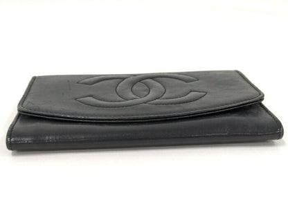 Chanel Bifold Wallet Coco Lambskin Black