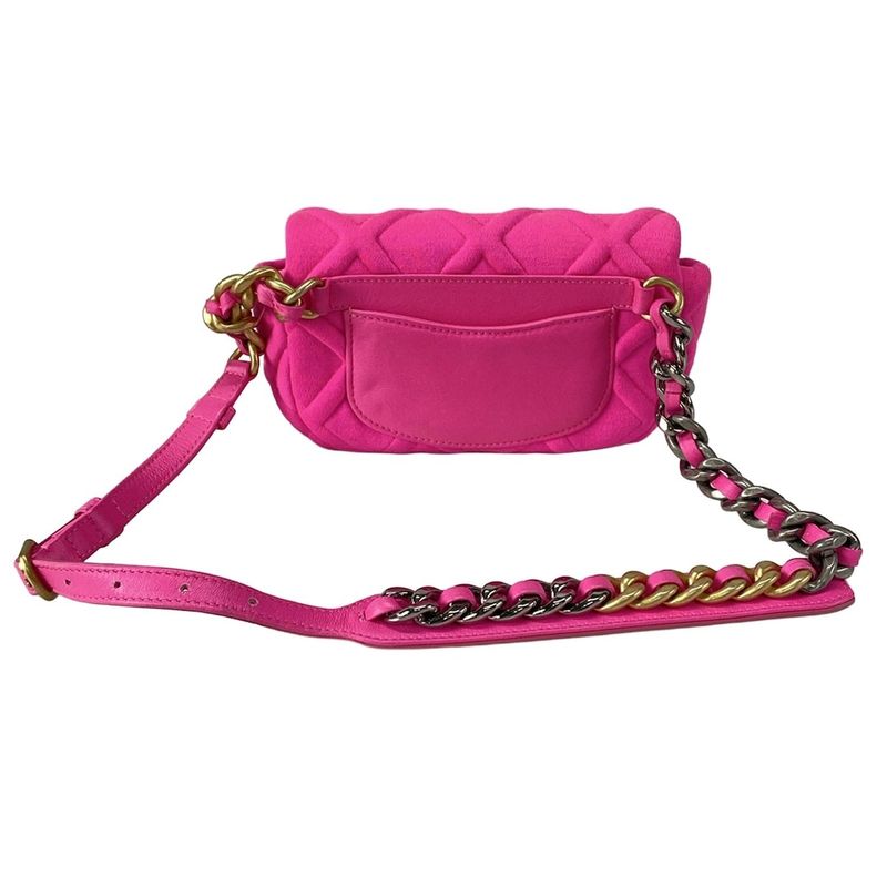 Chanel Waist Pouch Chanel 19 Pink Chain Belt / Flap Bag / 3 Color Hardware