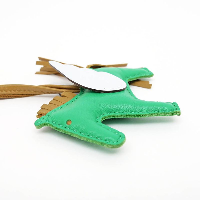 Hermes Pegasus PM Mint Blue-plume Sesame Anyo-milo Z Engraved Bag Charm