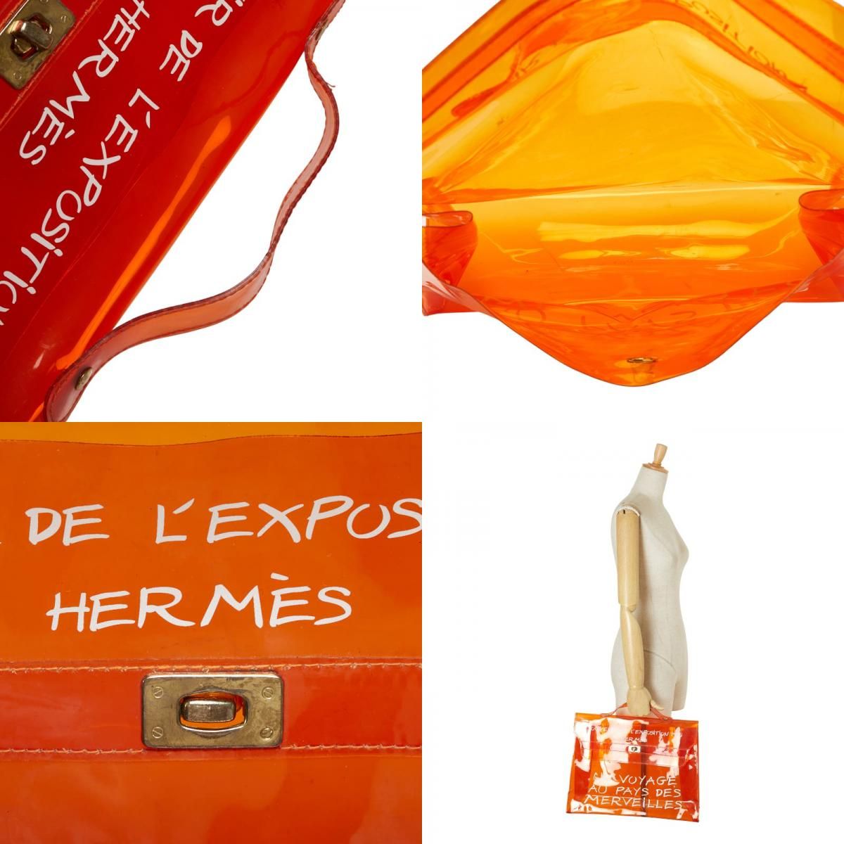 Hermes Vinyl Kelly Wonderland Journey To Hermes Exhibition Handbag Tote Bag