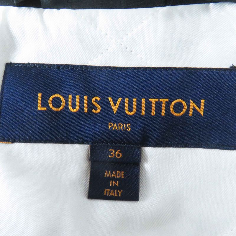 Louis Vuitton Ffco018flx Silk Blend With Belt Total Monogram Down Coat Black
