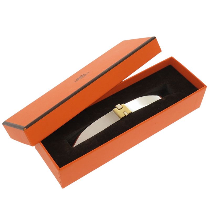 Hermes Irene H Logo Gold Silver Barrette Accessories 0369 Hermes