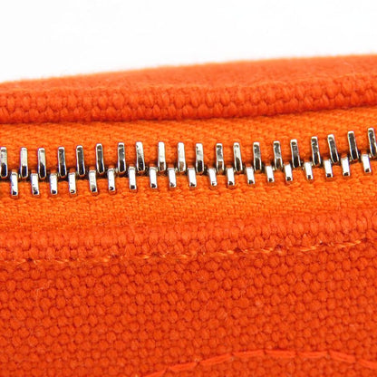Hermes Pouch Bolide Pouch Mini Cotton Orange Silver Hardware Small Bag Bag-in-ba