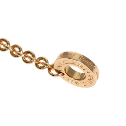 Bvlgari Bulgari Shell Onyx Diamond Necklace 18K Pink Gold Ladies