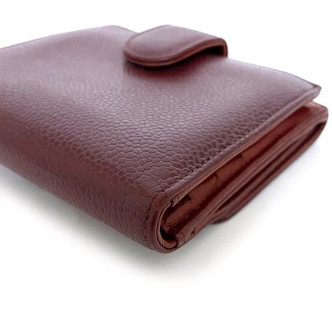 Chanel Bifold Wallet Ec22876 Red Coco Mark A13496