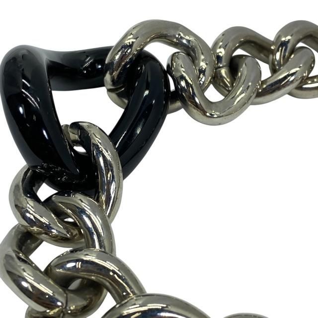 Christian DIOR Necklace Chain Necklace Choker Accessory Small Metal Silver Black
