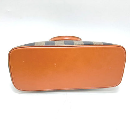 Fendi Handbag Pecan PVC Brown