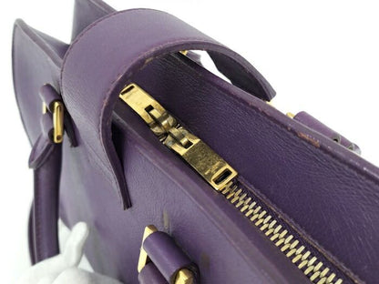 Saint Laurent 2WAY Handbag Baby Cabas Su Leather Purple 472466