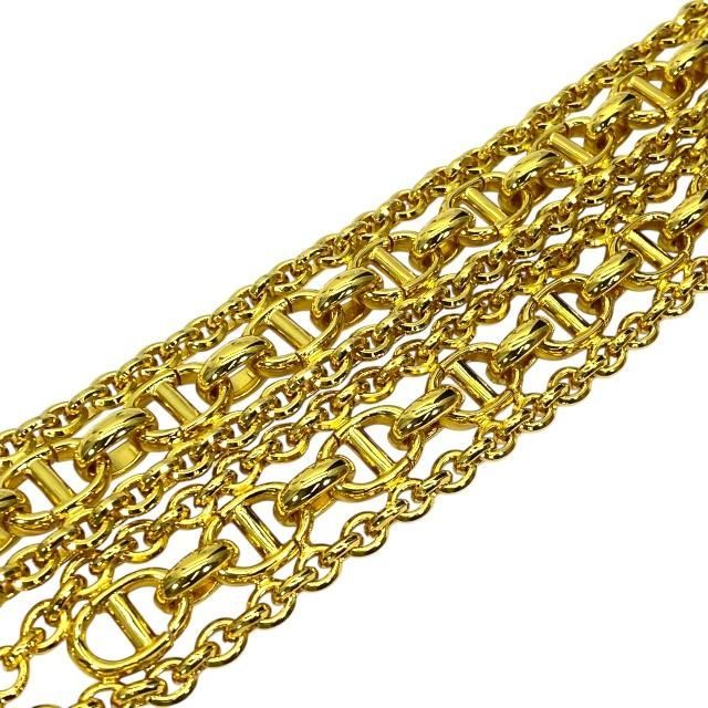 Christian DIOR Chain Belt Accessories CD Logo GP Gold