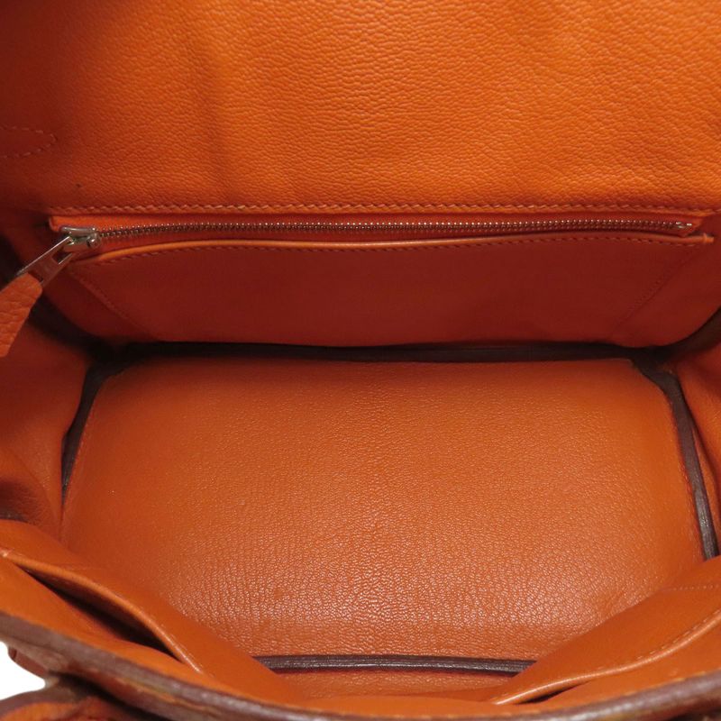 Hermes Birkin 25 Silver Hardware Handbag Togo Women