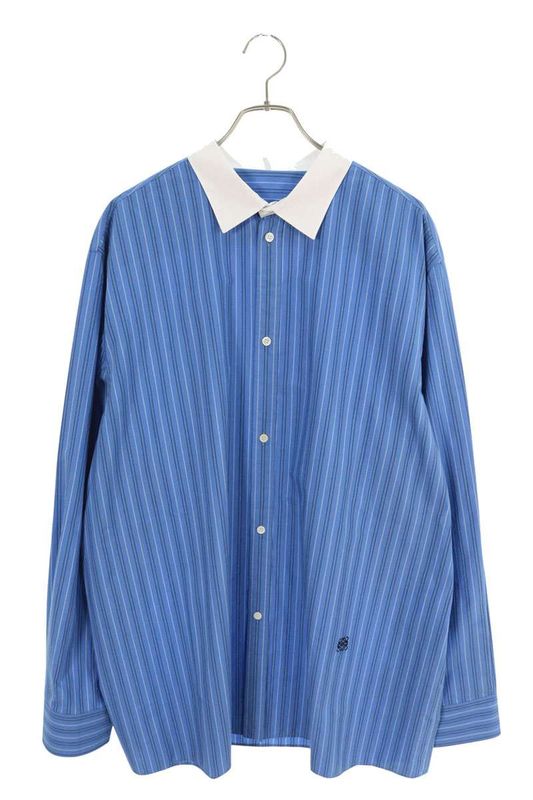 Loewe H526y05x26co Striped Cles Rick Long Sleeve Shirt Men's 42