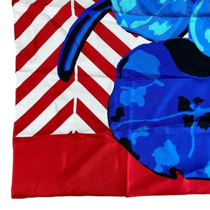 Christian DIOR 22flp070i615 2022 Flower Pop Scarf Silk Red Blue Pink