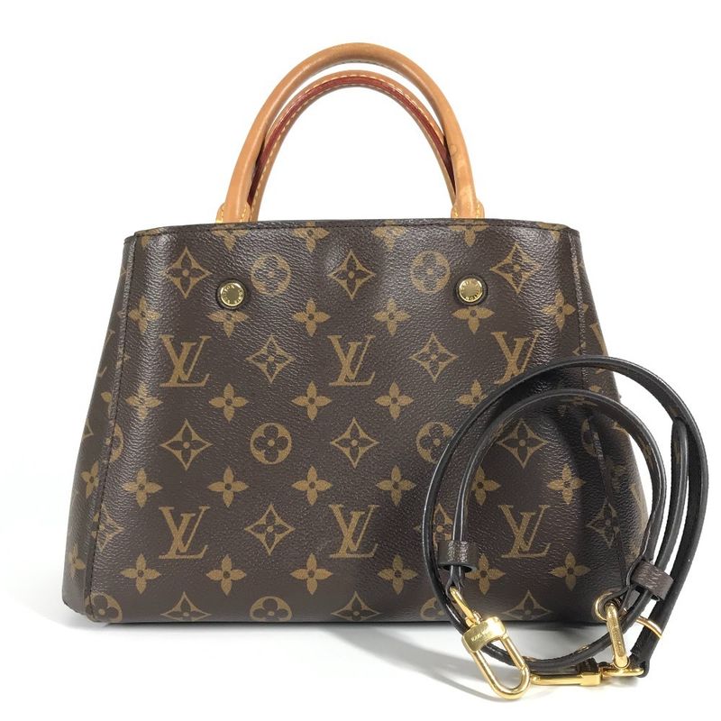 Louis Vuitton Handbag Montaigne BB Montaigne BB M41055 Monogram Canvas Brown