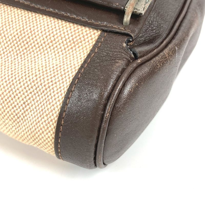 Hermes Clutch Bag Equi Leather / Canvas Beige