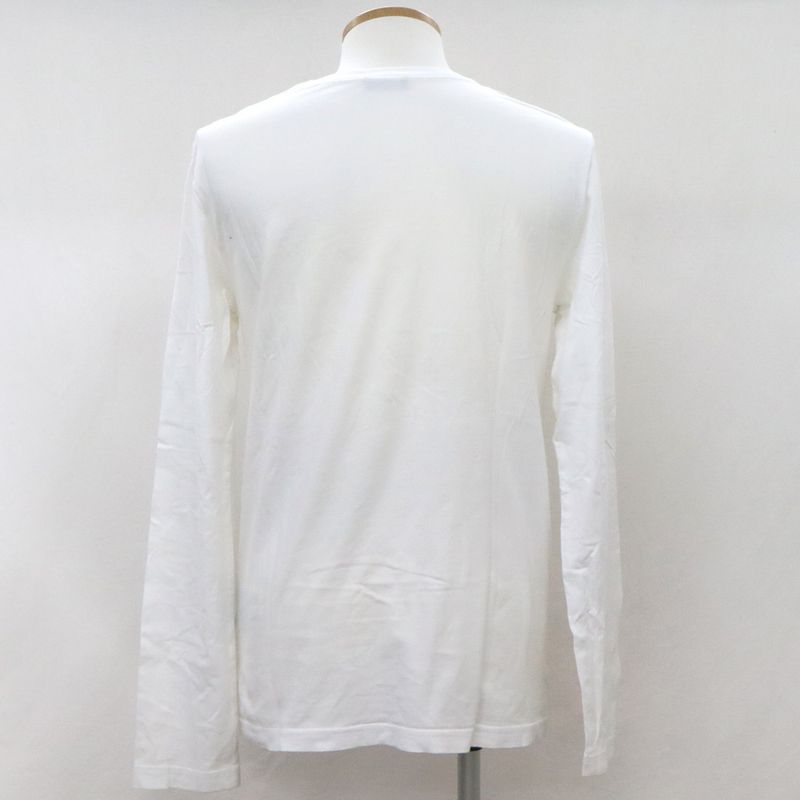 Dior Atelier Logo Long Sleeve T-shirt 043j611a0589 M Size White Cotton