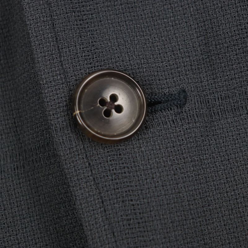 Hermes 100% Wool Checked Single Summer Jacket Ancon Tailored Jacket Gray 58