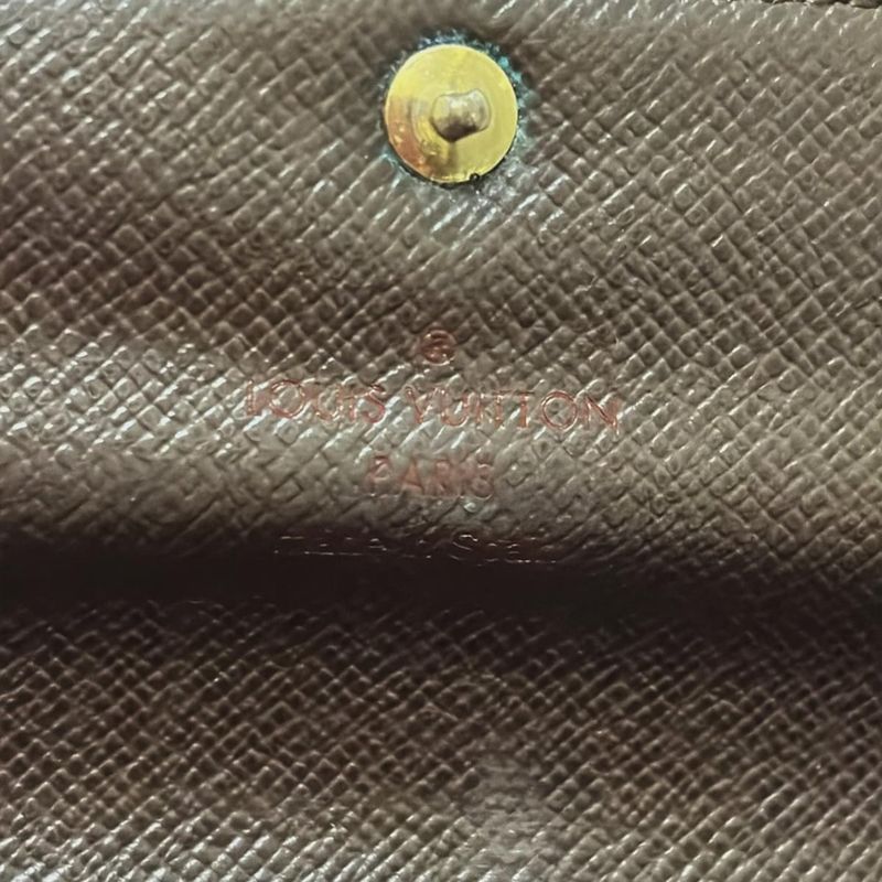 Louis Vuitton Damier Portefeuille Sarah NM2 N61734 Ebène Long Wallet