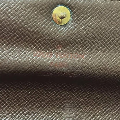 Louis Vuitton Damier Portefeuille Sarah NM2 N61734 Ebène Long Wallet