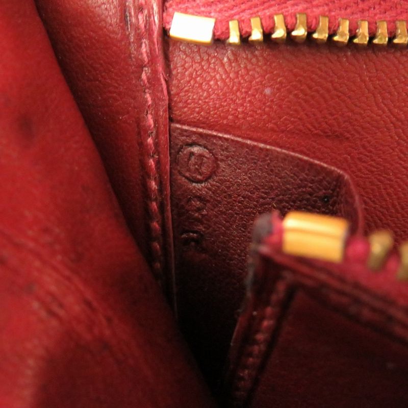 Hermes Polosus Crinolan Bordeaux Gold Hardware 00N Engraved Vintage Clutch Bag