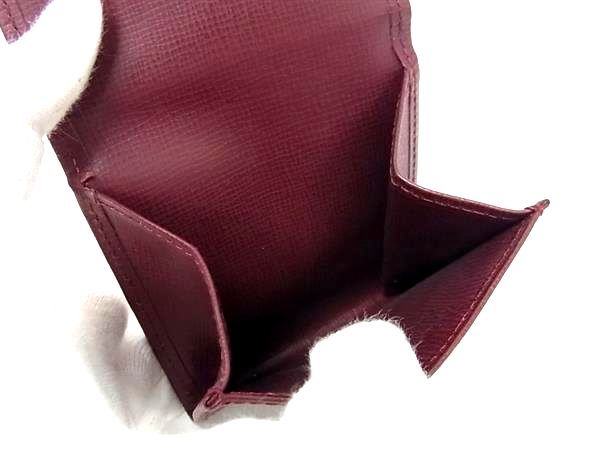 Cartier Must Line Leather Coin Case Coin Purse Men's Ladies Bordeaux