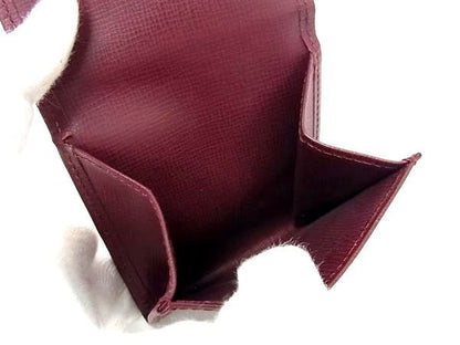Cartier Must Line Leather Coin Case Coin Purse Men's Ladies Bordeaux