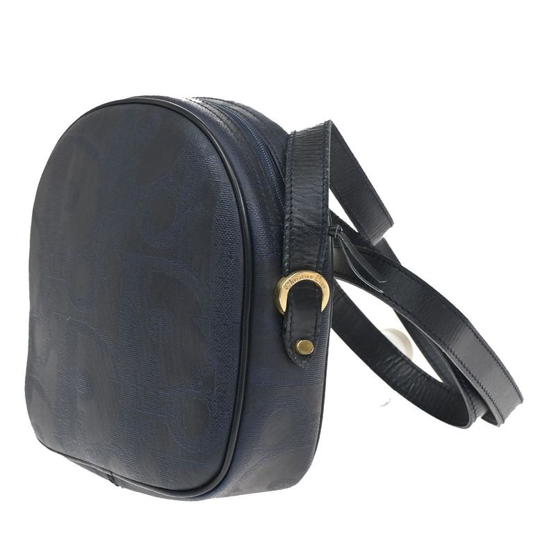 Christian DIOR Shoulder Bag Navy Leather 32ka674