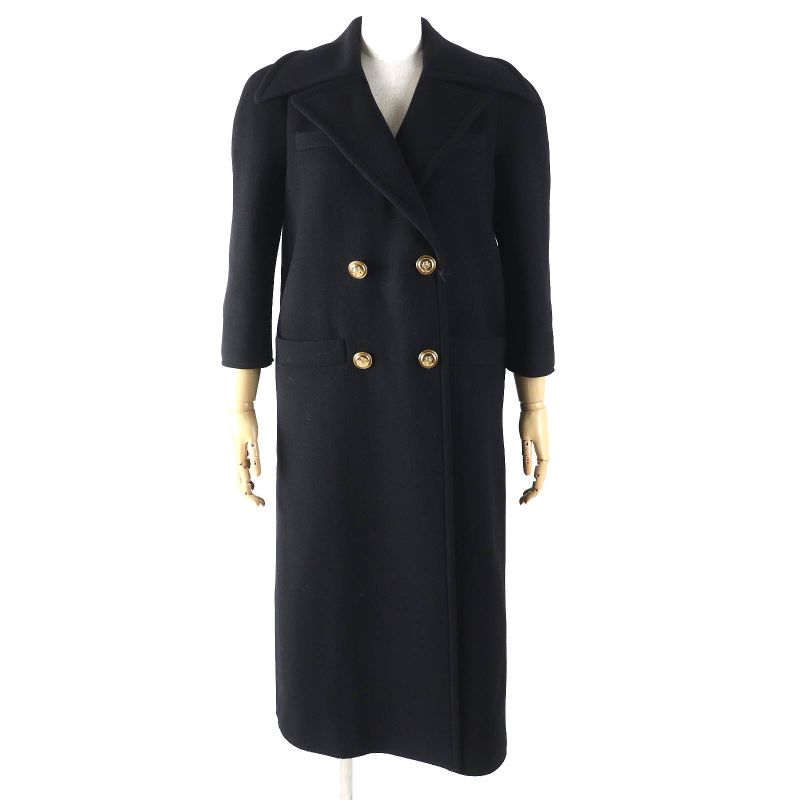 Gucci 22SS 669523 Wool Logo Gold Button Back Pleats Seventh Sleeve Double