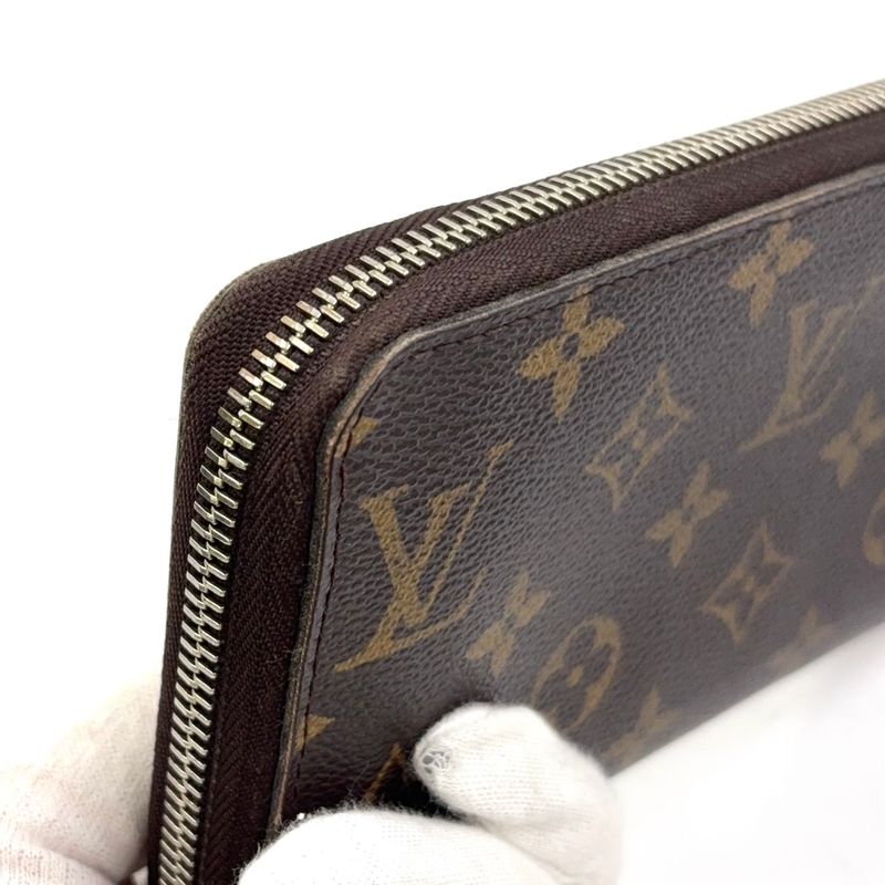Louis Vuitton Zippy Wallet Monogram Fuchsia PVC Brown Round Zipper Long Wallet
