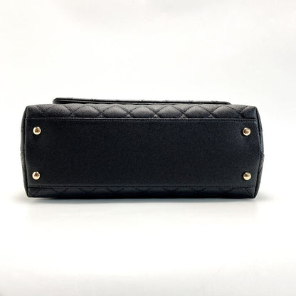 Chanel Matelasse Coco Handle 29 A92991 Black Handbag Caviar Skin Authenticity