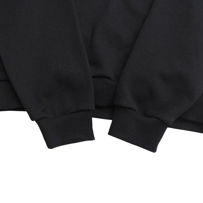 Celine Troubadour Loose Hoodie Size M Flocked Sweatshirt Black 20251020 Ra6195