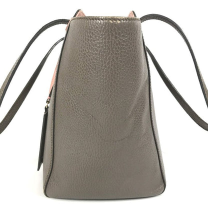 Gucci Shoulder Bag Logo Swing 354408 Leather Gray