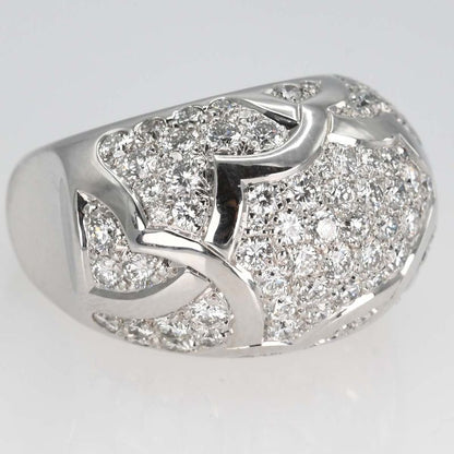 Finished Chanel Ring No 10 Camellia Dome #50 7l1336 750 D 18.2g Jewelry H17479