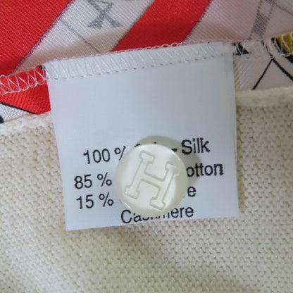 Hermes Vintage Astrology Twillene Silk Switch Cashmere Knit Short Sleeved Polo