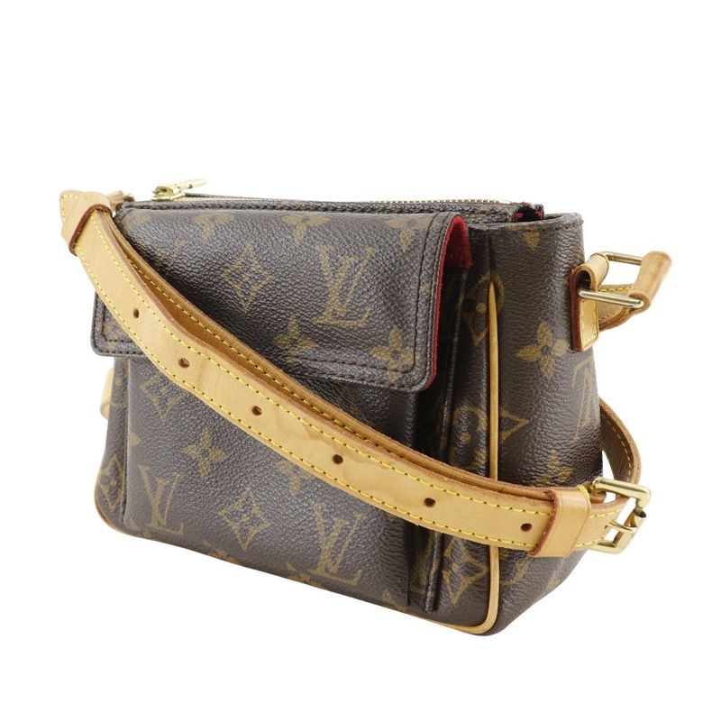 Louis Vuitton Vivacite PM M51165 Monogram Canvas Brown Ca0094 Ladies Shoulder