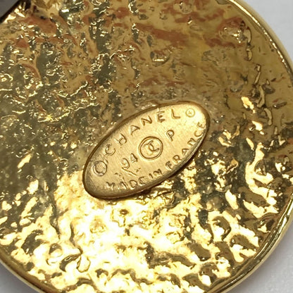 Chanel Cocomark Round Necklace 94p Gold Plated Vintage