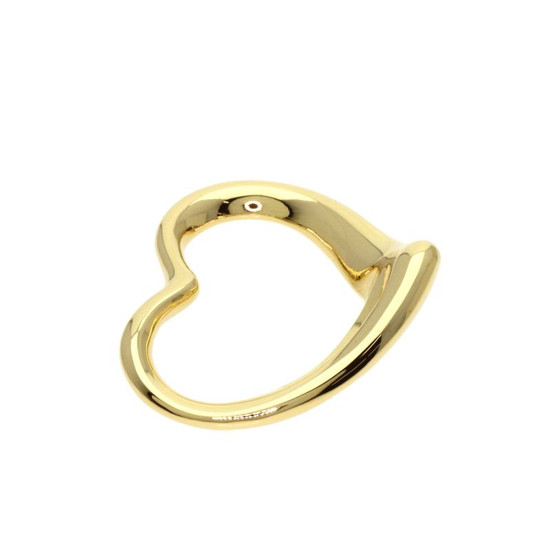 Tiffany & Co Open Heart TOP Pendant Top 18K Yellow Gold Ladies