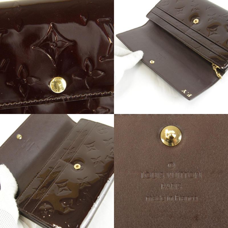 Louis Vuitton M91521/th4069 Vernis Amarante Portefeuille Sarah Long