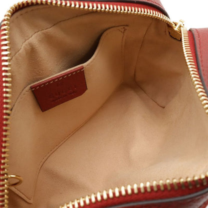 Gucci Ophidia GG Flora Sherry Line Shoulder Bag Pochette PVC Leather Red Beige