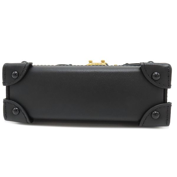 Louis Vuitton Shoulder Bag Pochette Trunk Vertical Epi Leather Black Gold