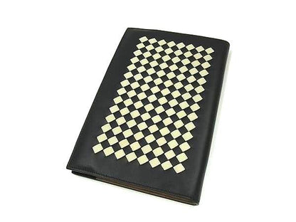 Bottega Veneta Intrecciato Leather Notebook Stationery Black Fl9564