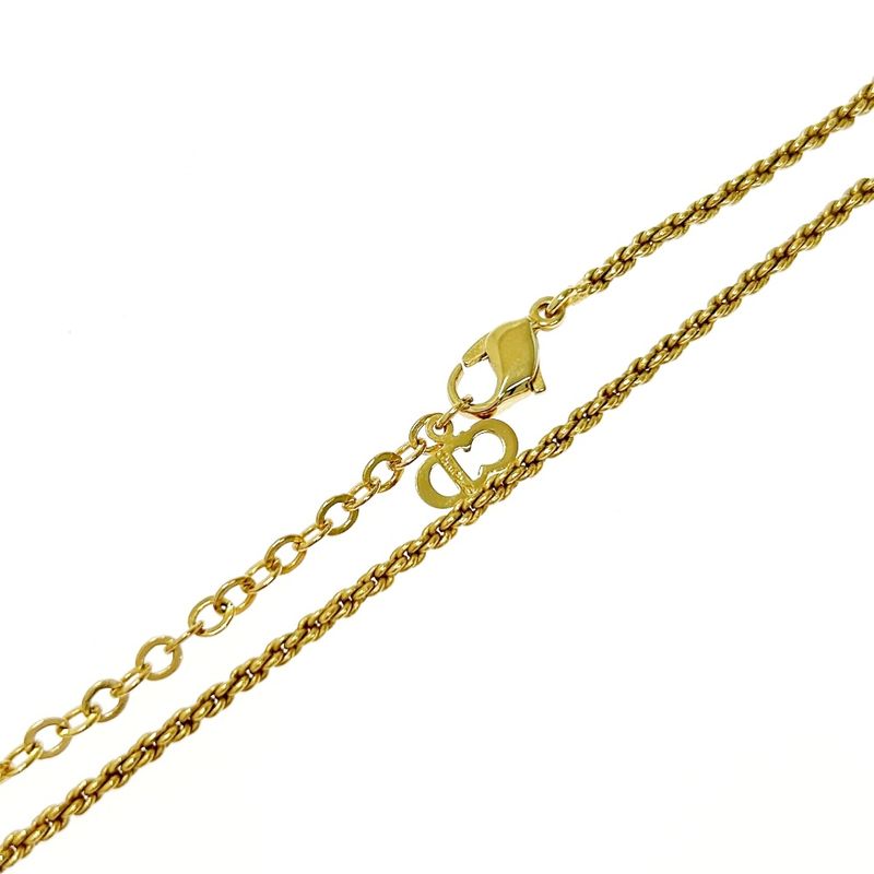 Christian Dior GP Emblem Necklace Women's Gold 412221 Necklace