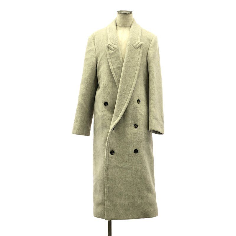 Loewe - 2024aw - Llama Wool Double Breasted Coat - 44 - Gray - Mens