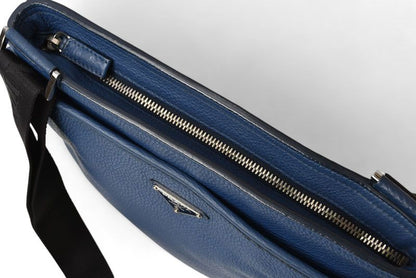 Prada Shoulder Bag Prada Cross Body Bag Vitello Daino Deerskin Navy Triangle