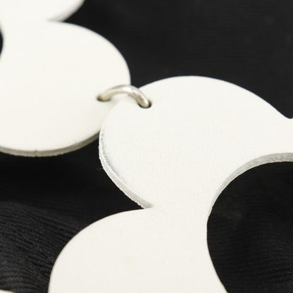 Celine Flower Leather And Canvas Off-white/black Women's Shoulder Bag